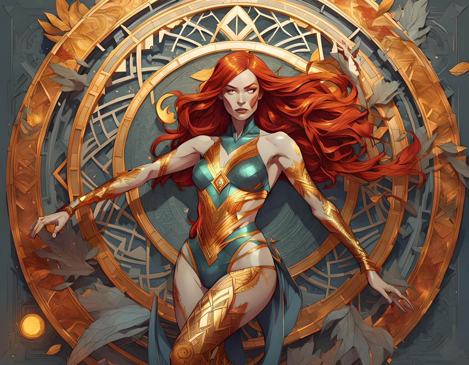 Phoenix From X-Men: Dynamic Digital Art