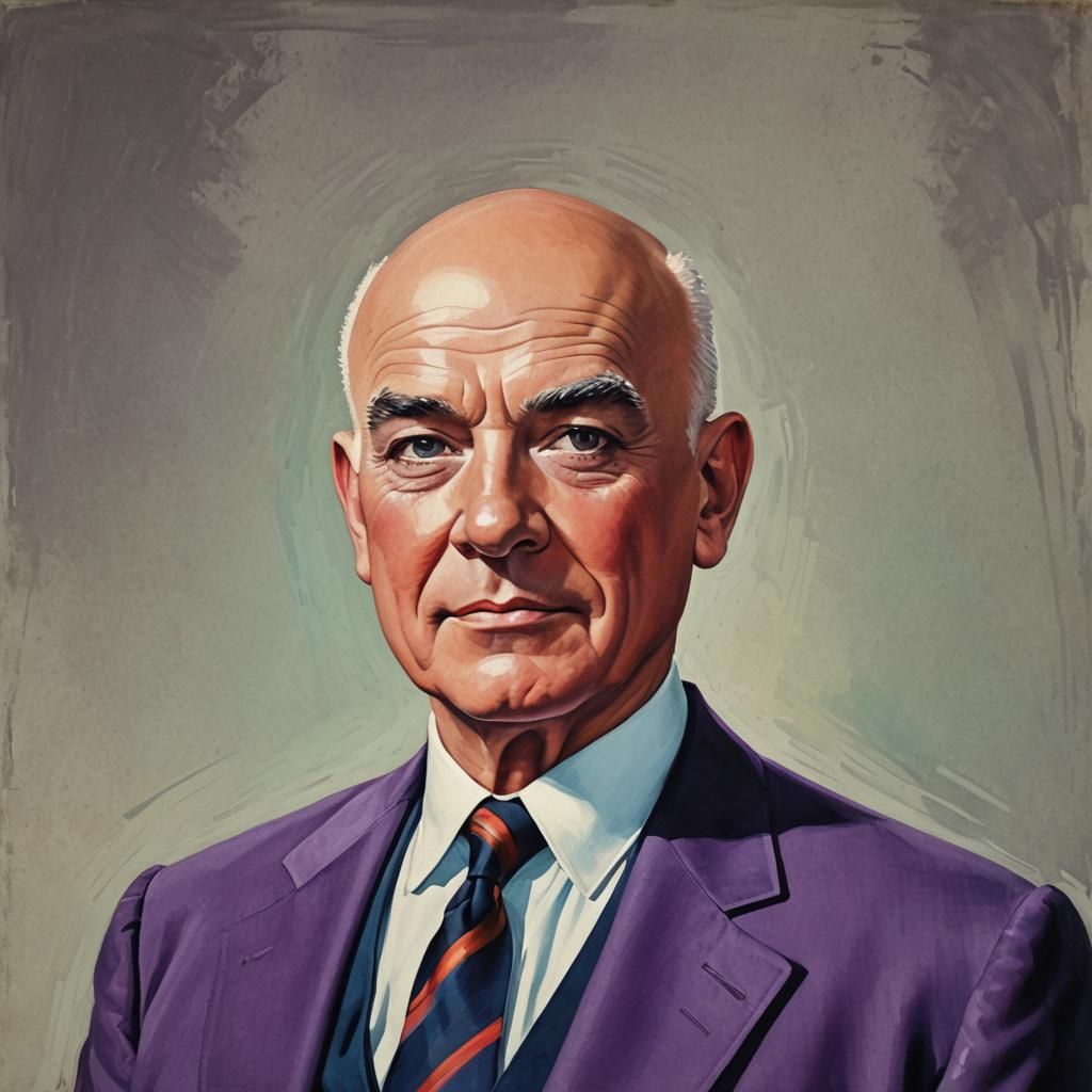 Colorful Portrait of Daddy Warbucks