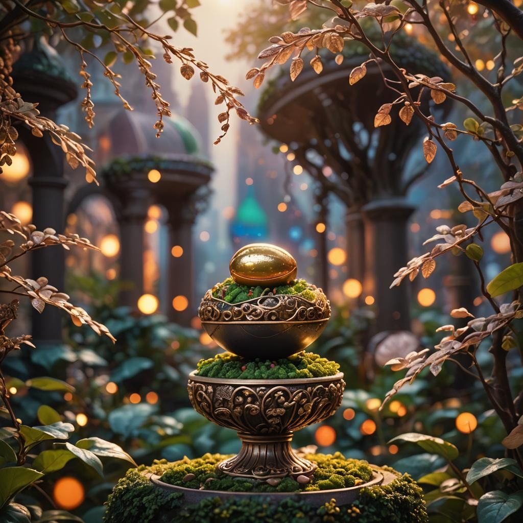 Bean on Pedestal: Fantasy Matte Painting
