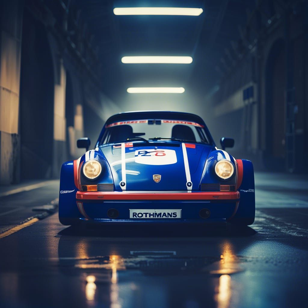 rothmans livery widebody porsche in abandoned parking lot