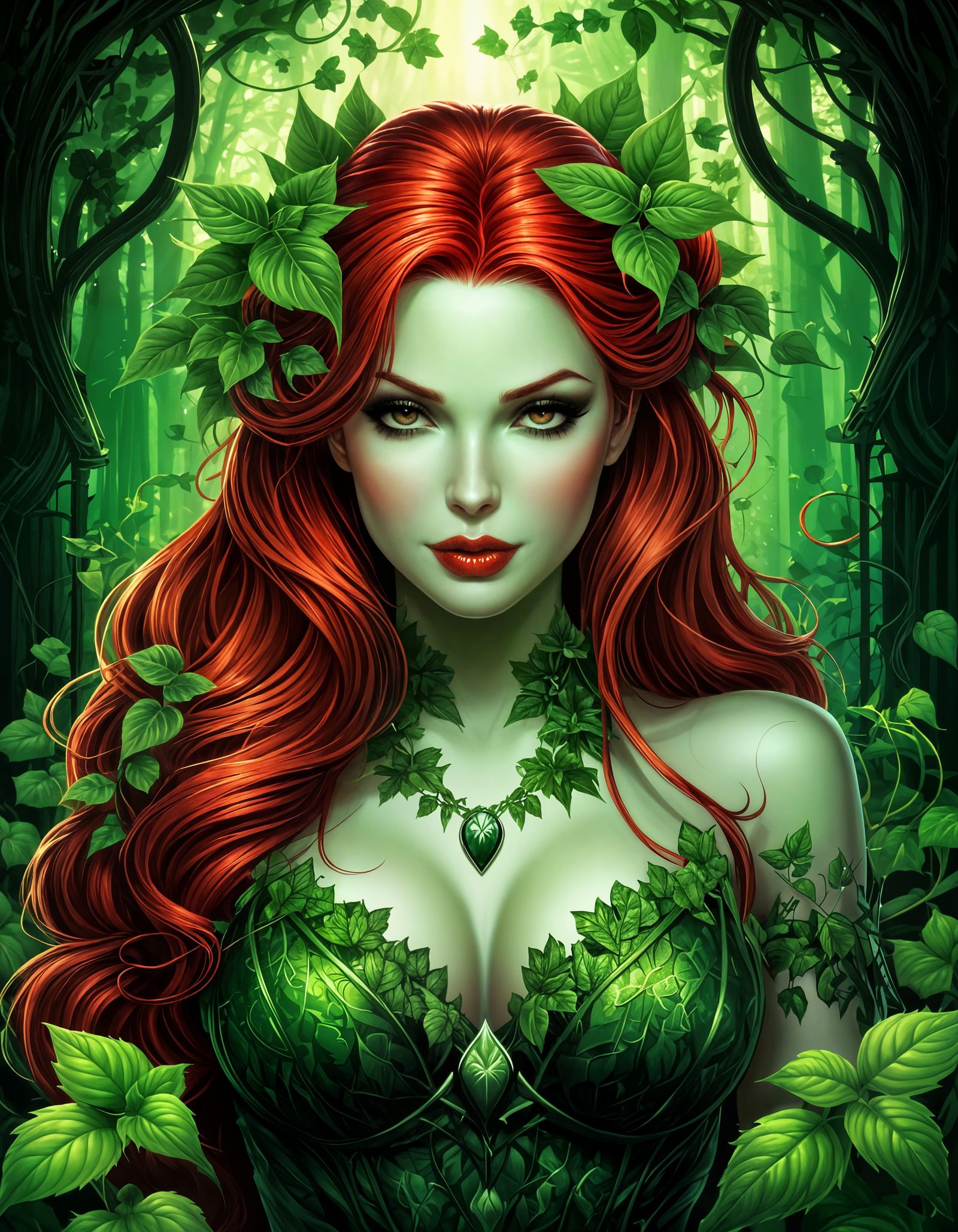 Majestic Poison Ivy, Dark Fantasy Art