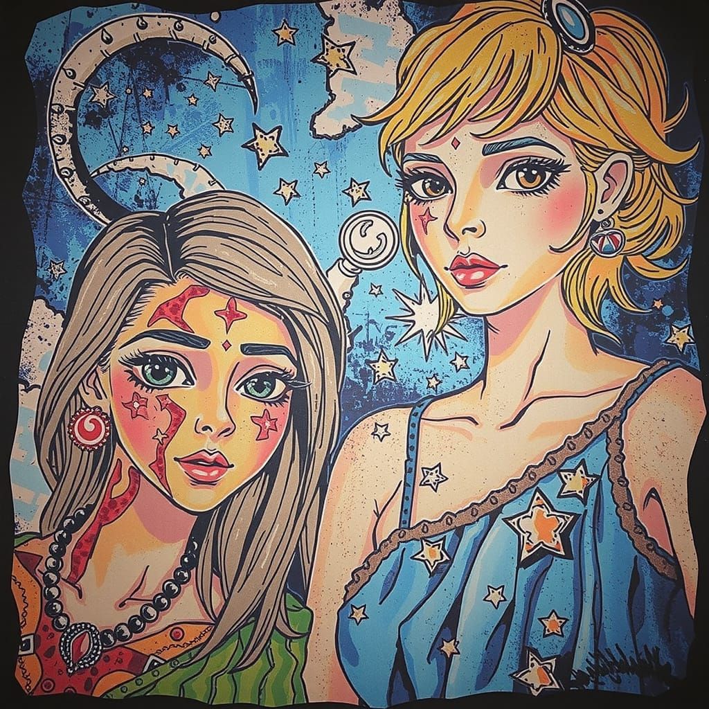 Detailed Etched Print with Fine Lines