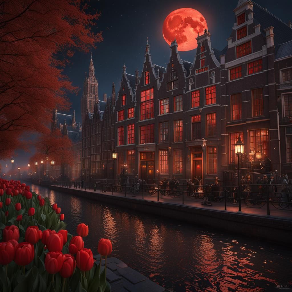 Amsterdam in the loveley evening
