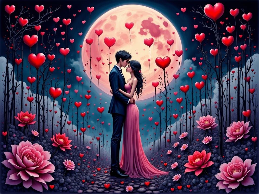 Romantic Whimsy in a Whimsical Fairy Landscape