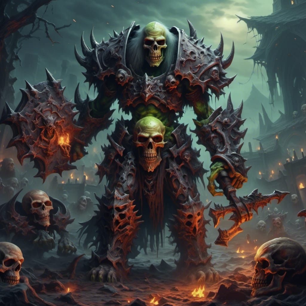 Undead Orc Necromancer Summons Army