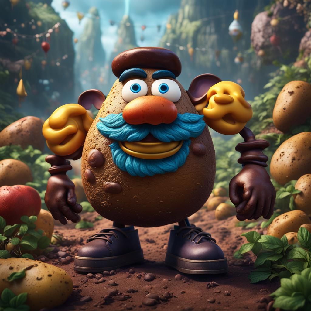 Detailed Matte Painting of Mr. Potato Head