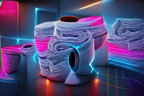 Synthwave Toilet Paper in Neon 8K