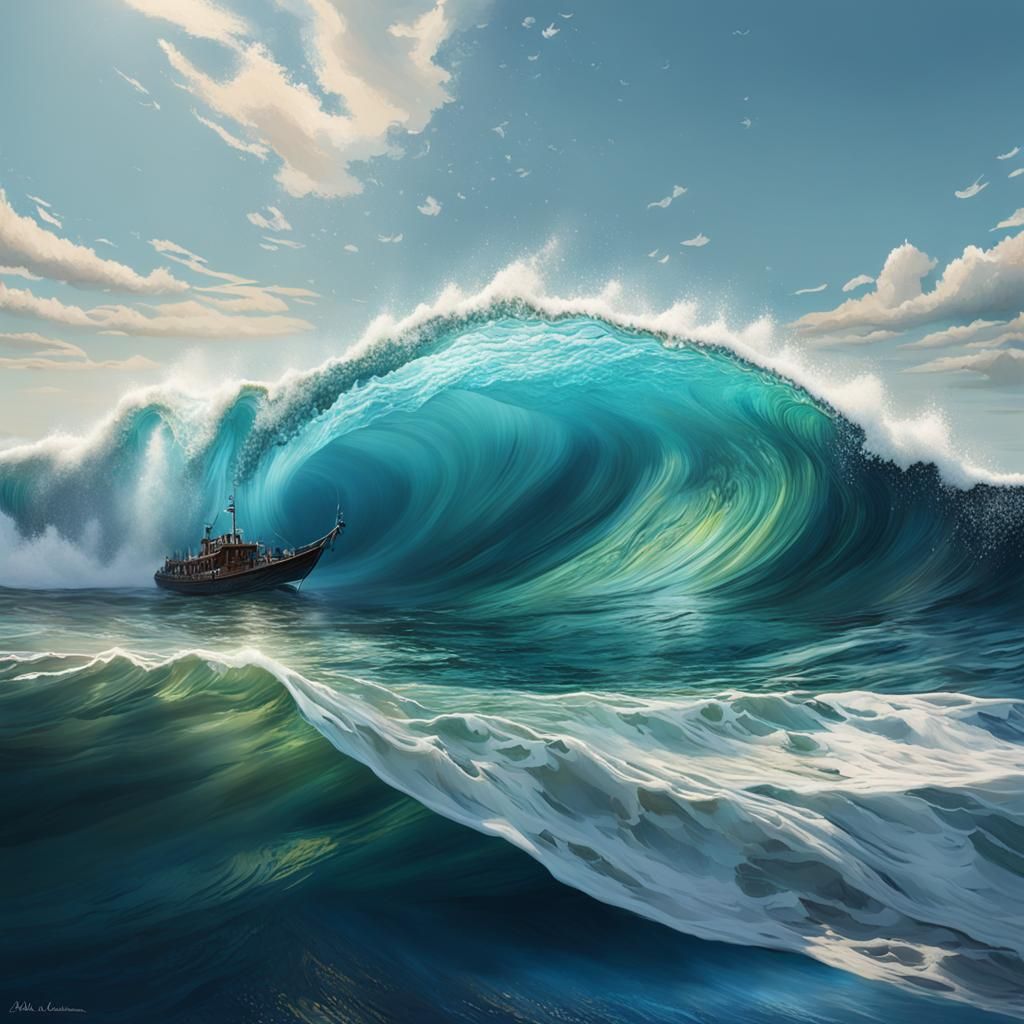 Ocean Dream: Hyper-Detailed 3D Render