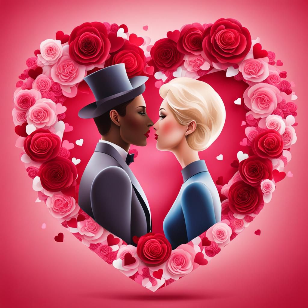 Abstract Valentine's Day Card Design