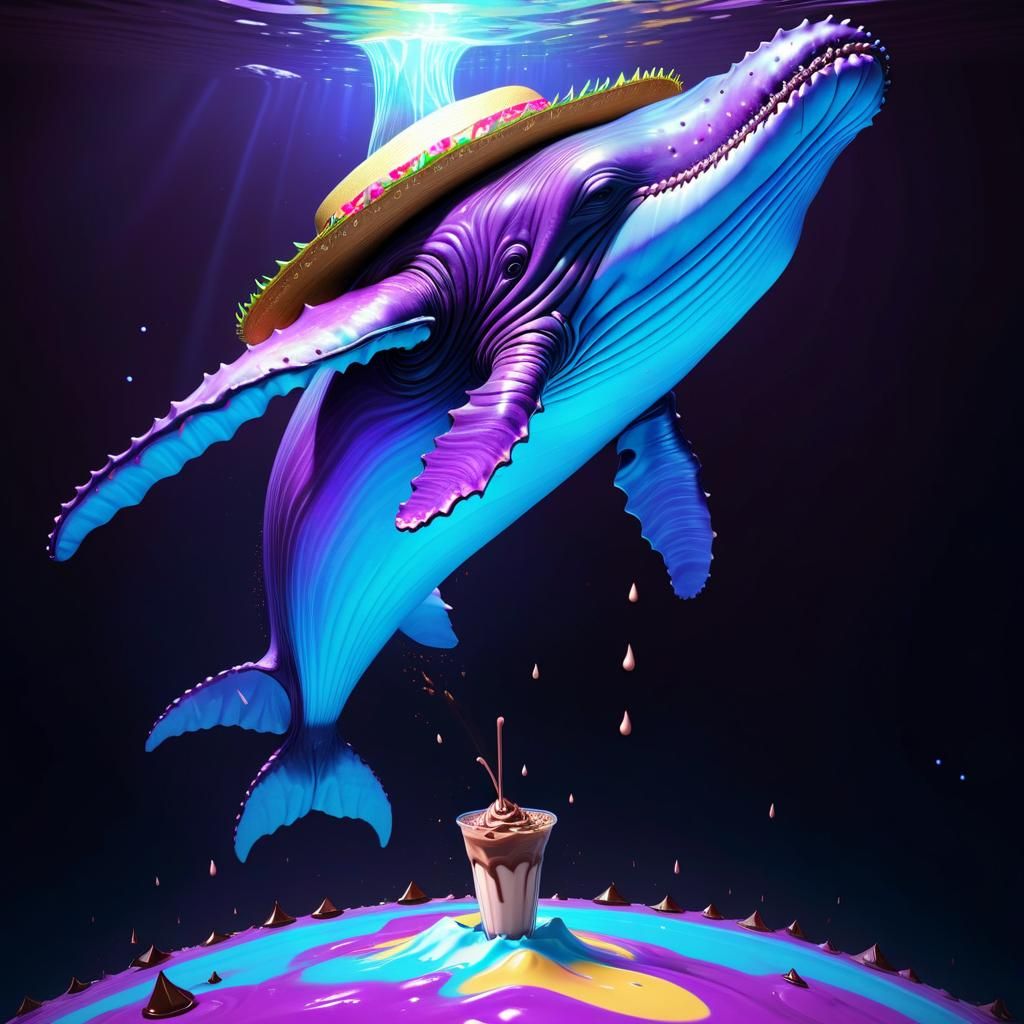 Cosmic Whale in Chocolate Milk Sea