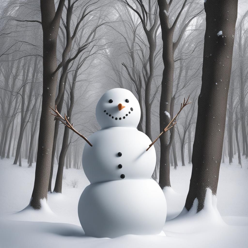 Simple AI Snowman Image