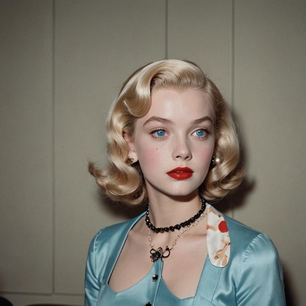 Vintage Glamour: Woman in 1960s Media Room