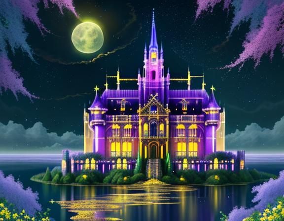 Angelic Palace in the Clouds with Chromatic Aberration