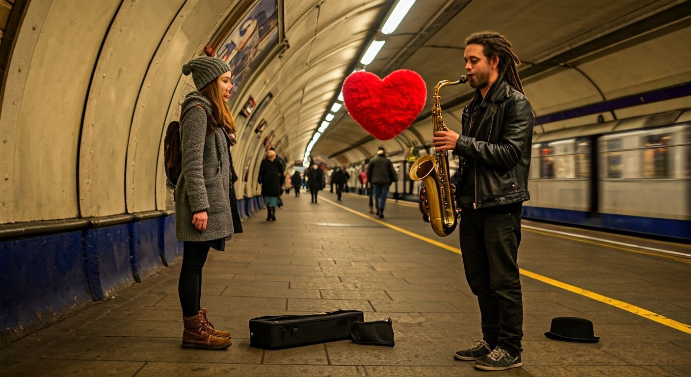 Heart in London Subway, Evokes Contemplative Photography