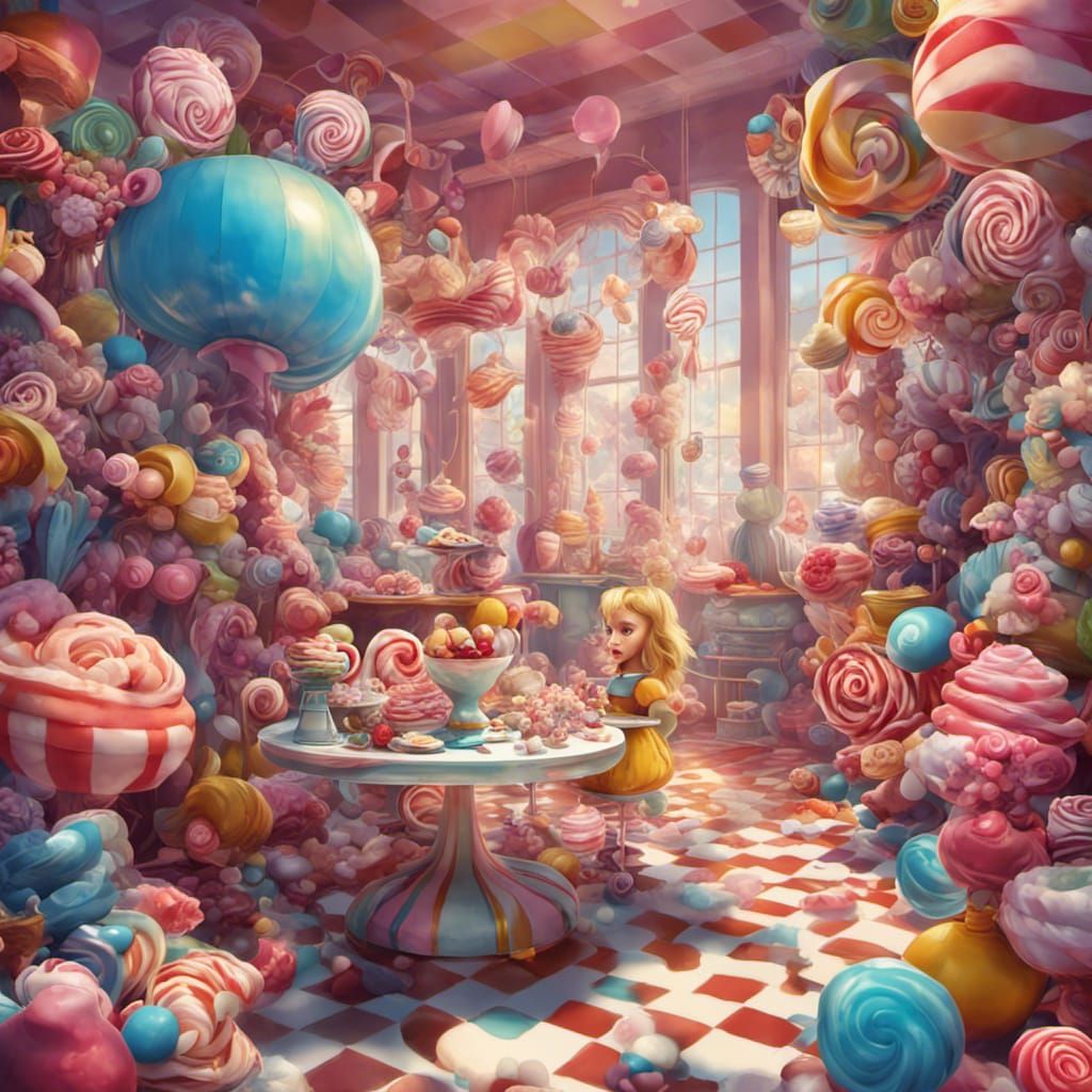 Alice in Wonderland in Candy Art Style