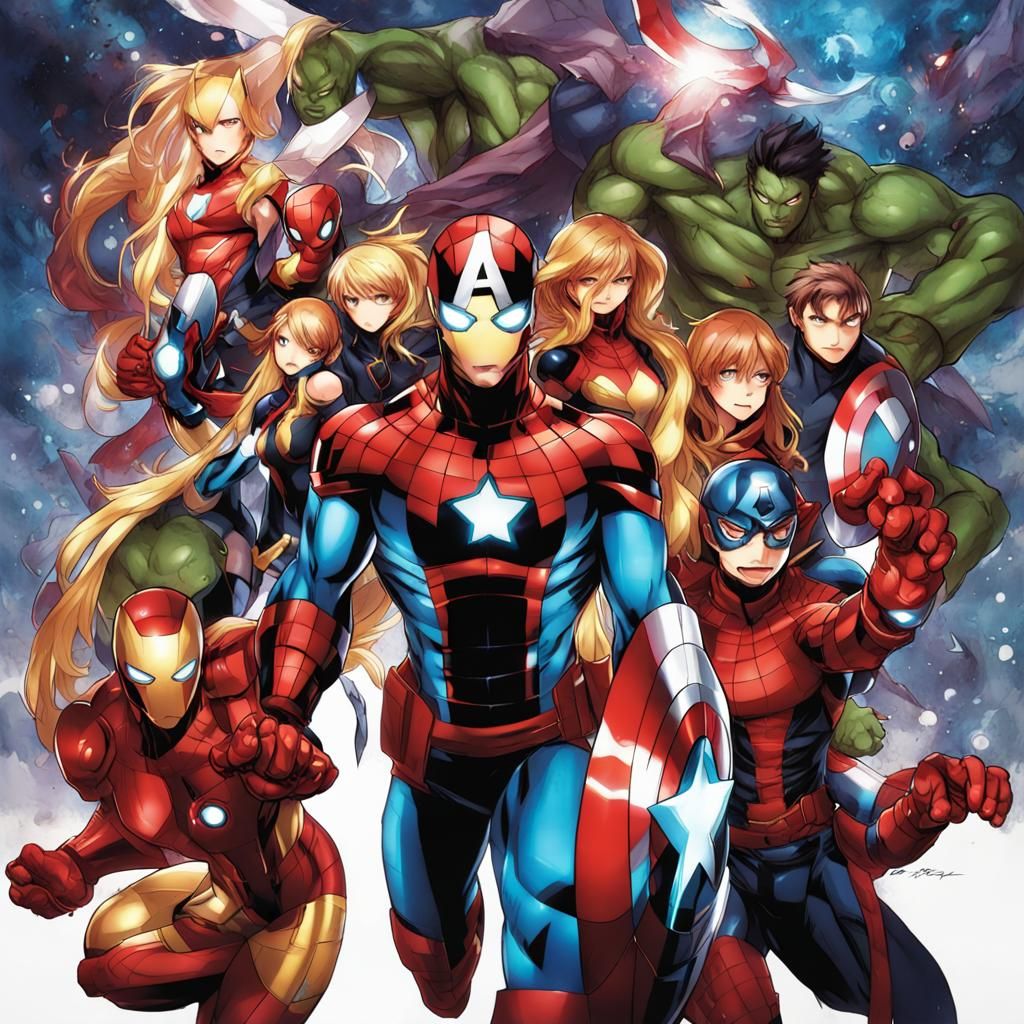 Anime Style Marvel Inspired Digital Art