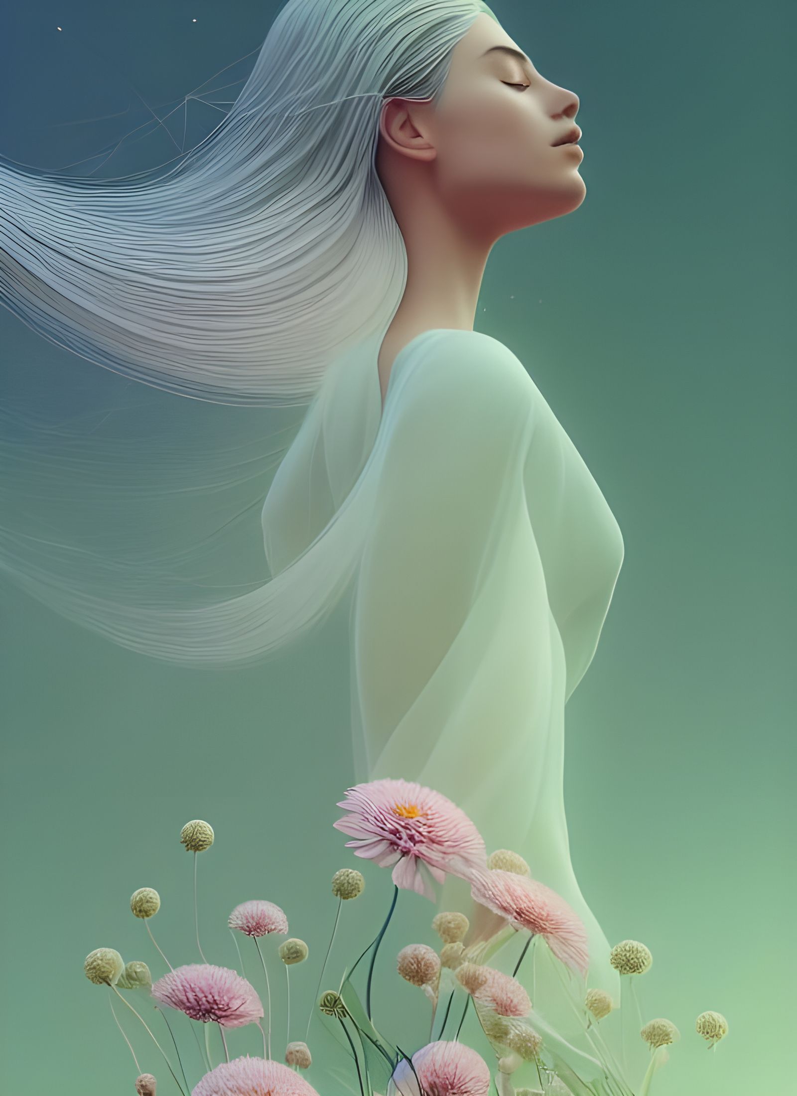 Ethereal Flowers in Hyperrealistic Applique Needlework