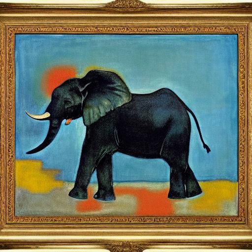 Elephant's Joy: Inspired by Rothko and Velazquez
