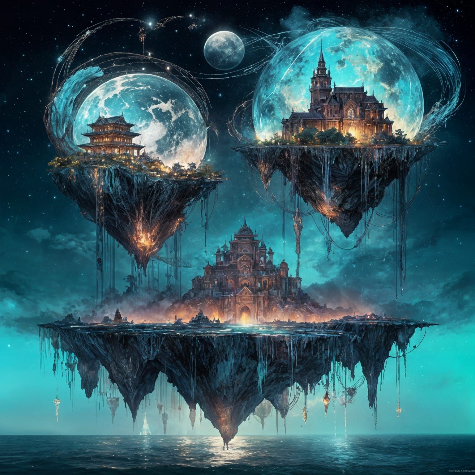 Floating Islands in the sky.