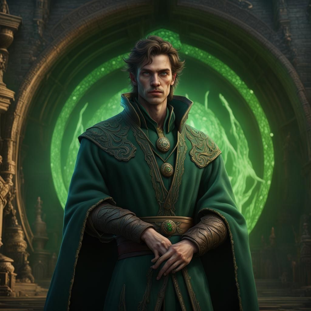 Fantasy Art of a Young Human Sorcerer Historian