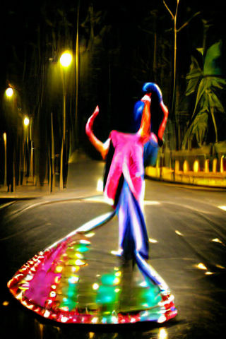 Energetic Disco Dancer in Motion