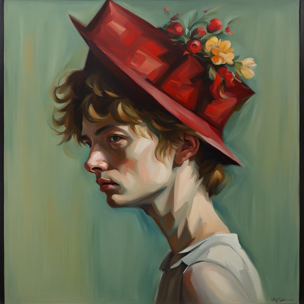 Expressive Oil Portrait of a Handsome Person