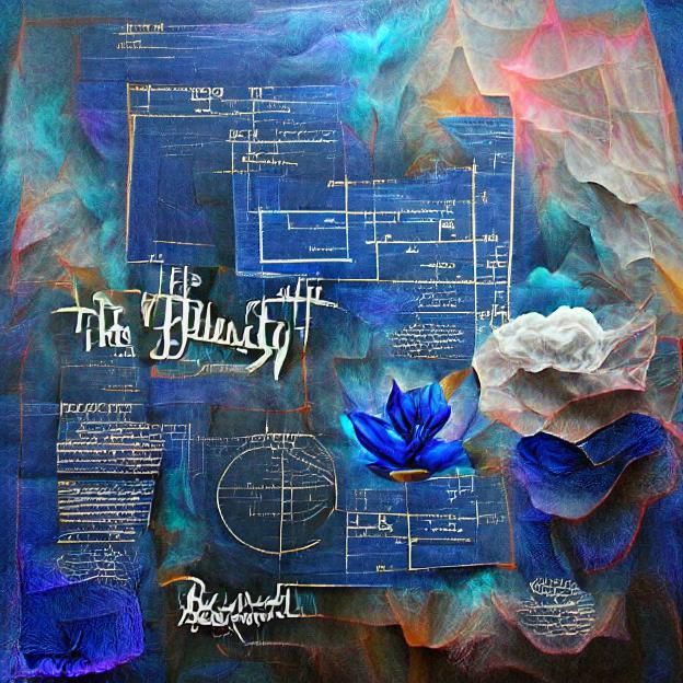 Abstract Mixed Media: The Blueprint of Reality
