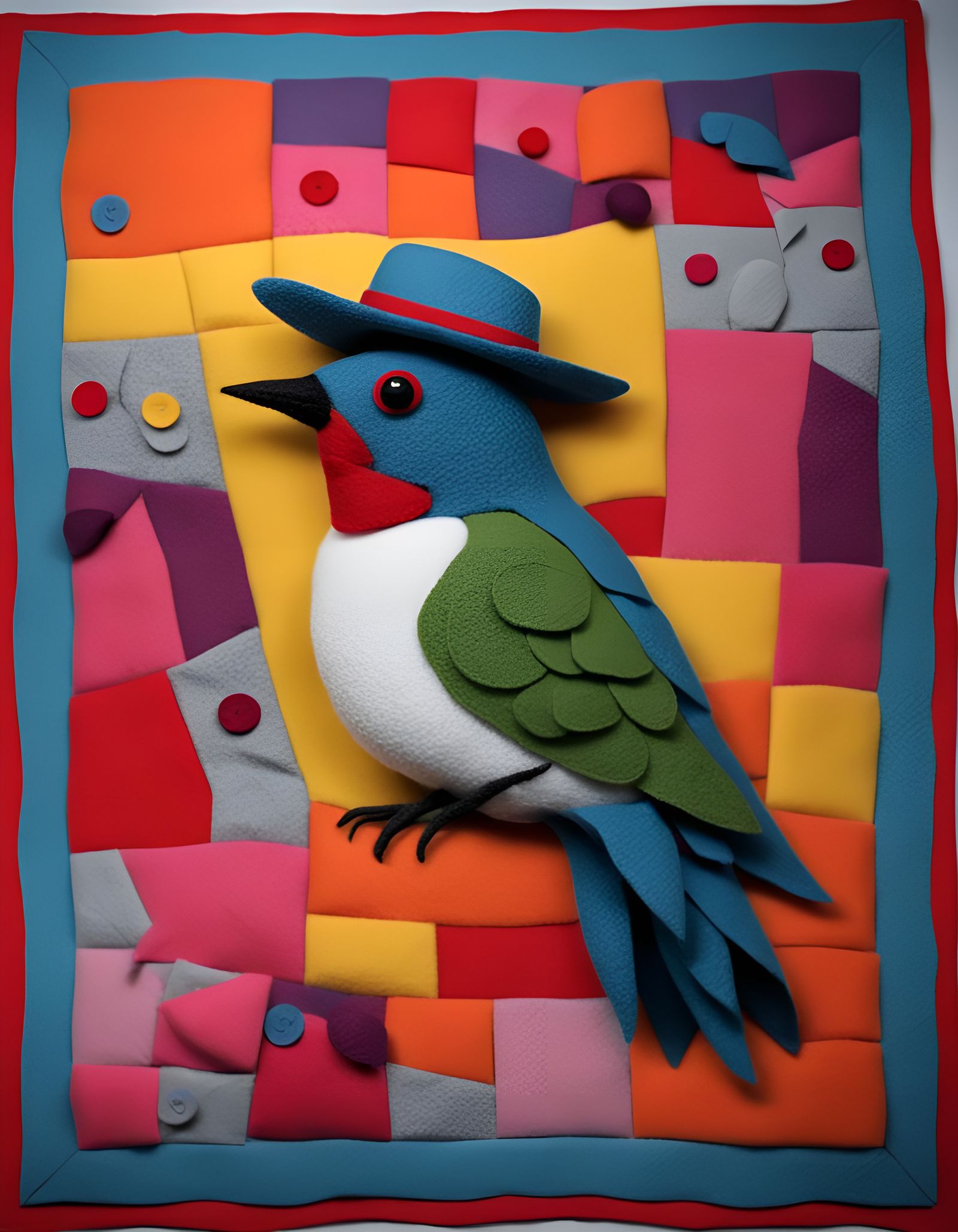 Felted Hummingbird Art