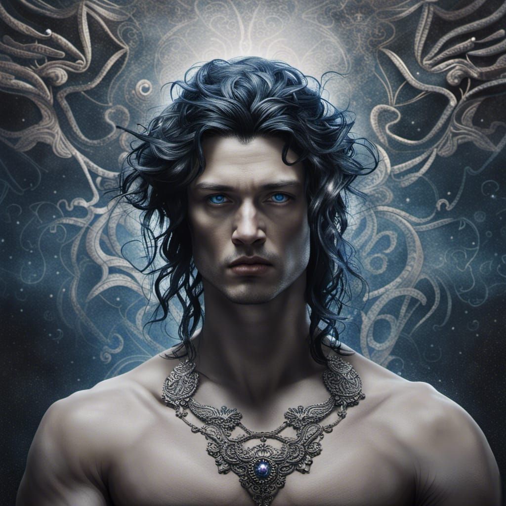 Morpheus, God of Dreams: Hyperrealistic Portrait