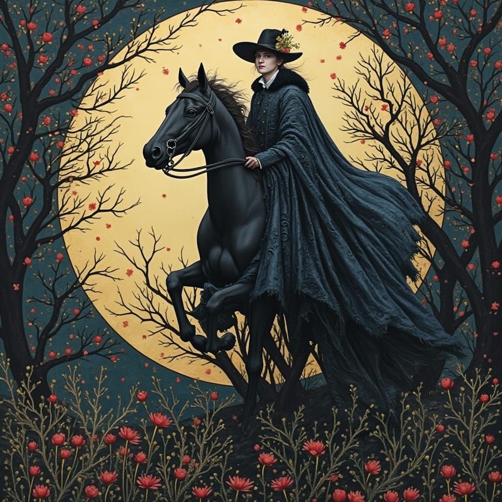 Grimdark Fantasy Landscape in Dark Medieval Style