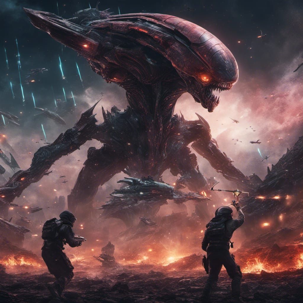 Epic Sci-Fi Battle: Alien Invasion of Earth