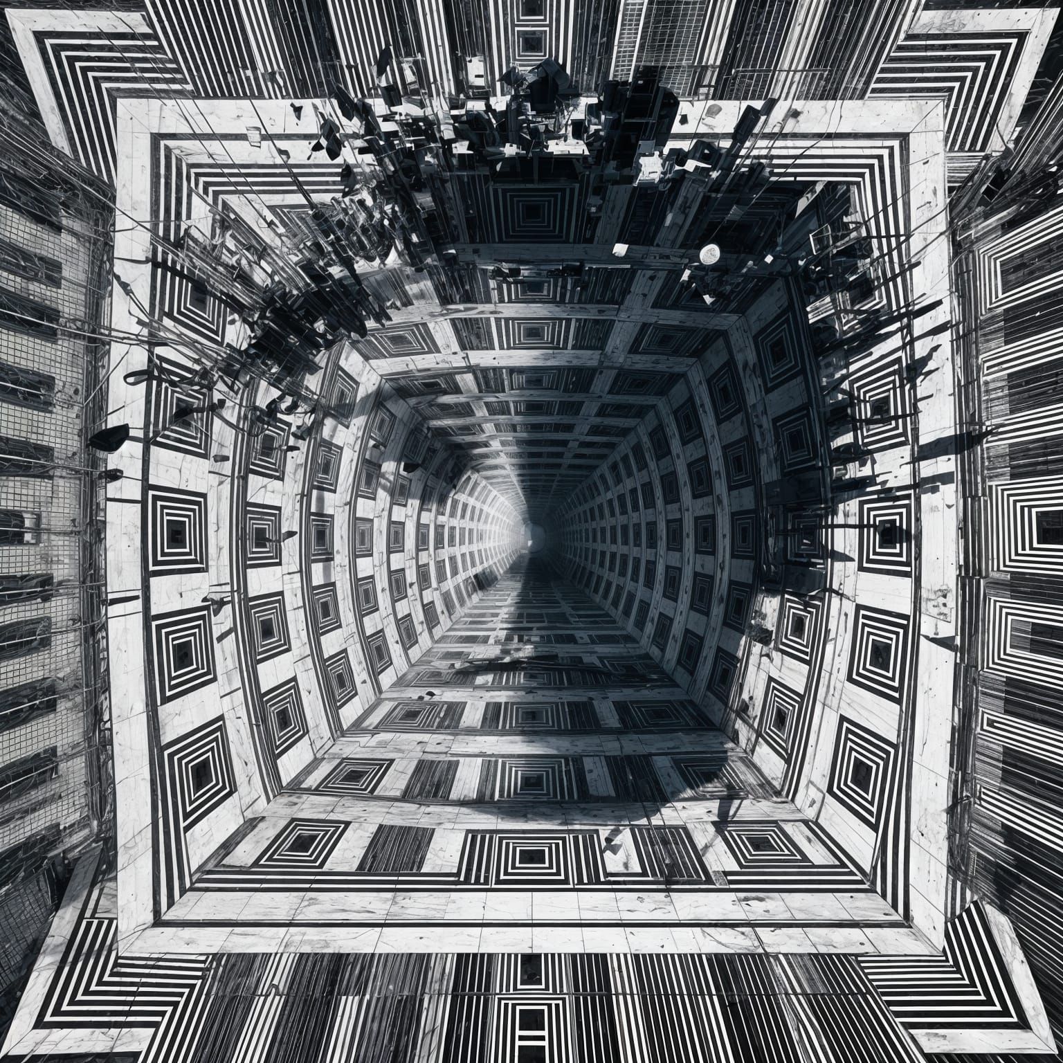 Surreal Abstract Portrait in Geometric Style