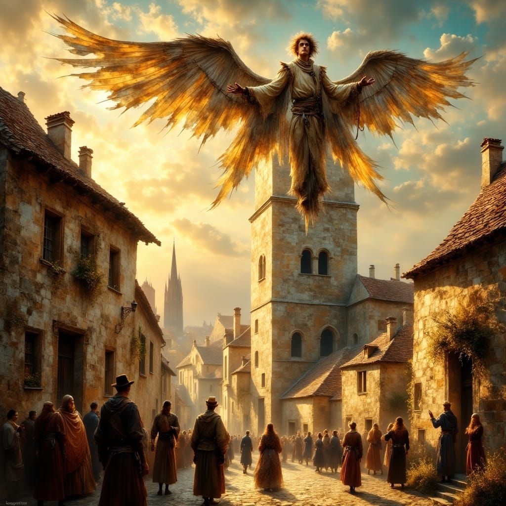 Hyperrealistic Bell Tower Leap of Faith