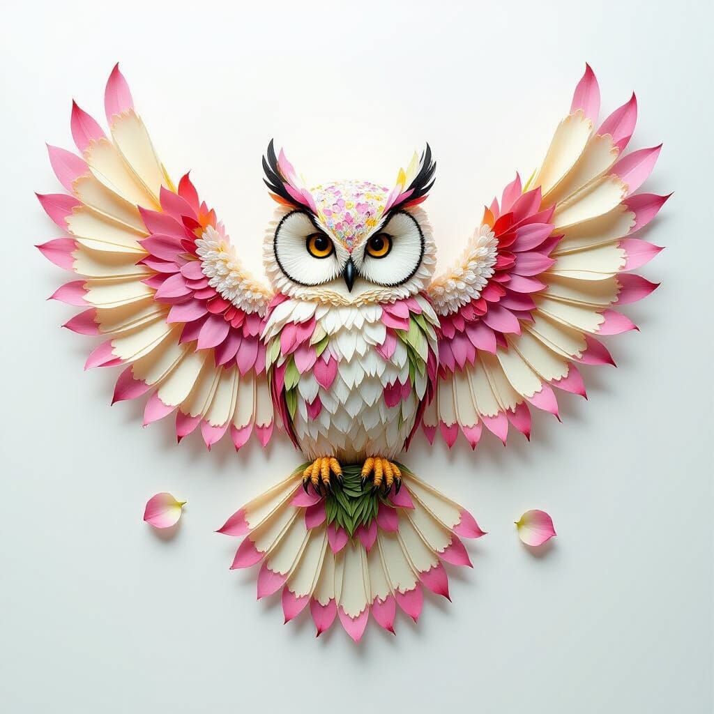 Petal-Plumed Owl