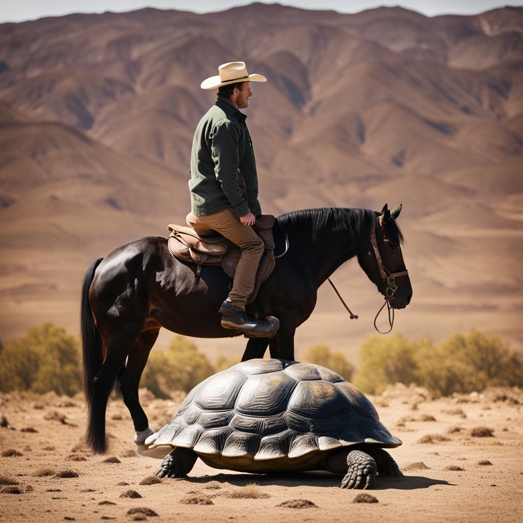 Horse Riding Turtle: An Unlikely Pair