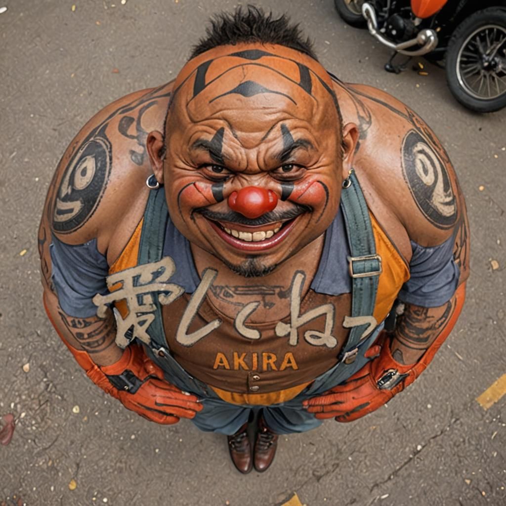 Clown Grin: A Photorealistic Digital Portrait