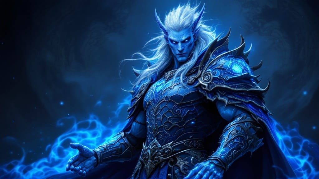 Regal DragonKin Male in Majestic Plate Armor with Cybernetic...