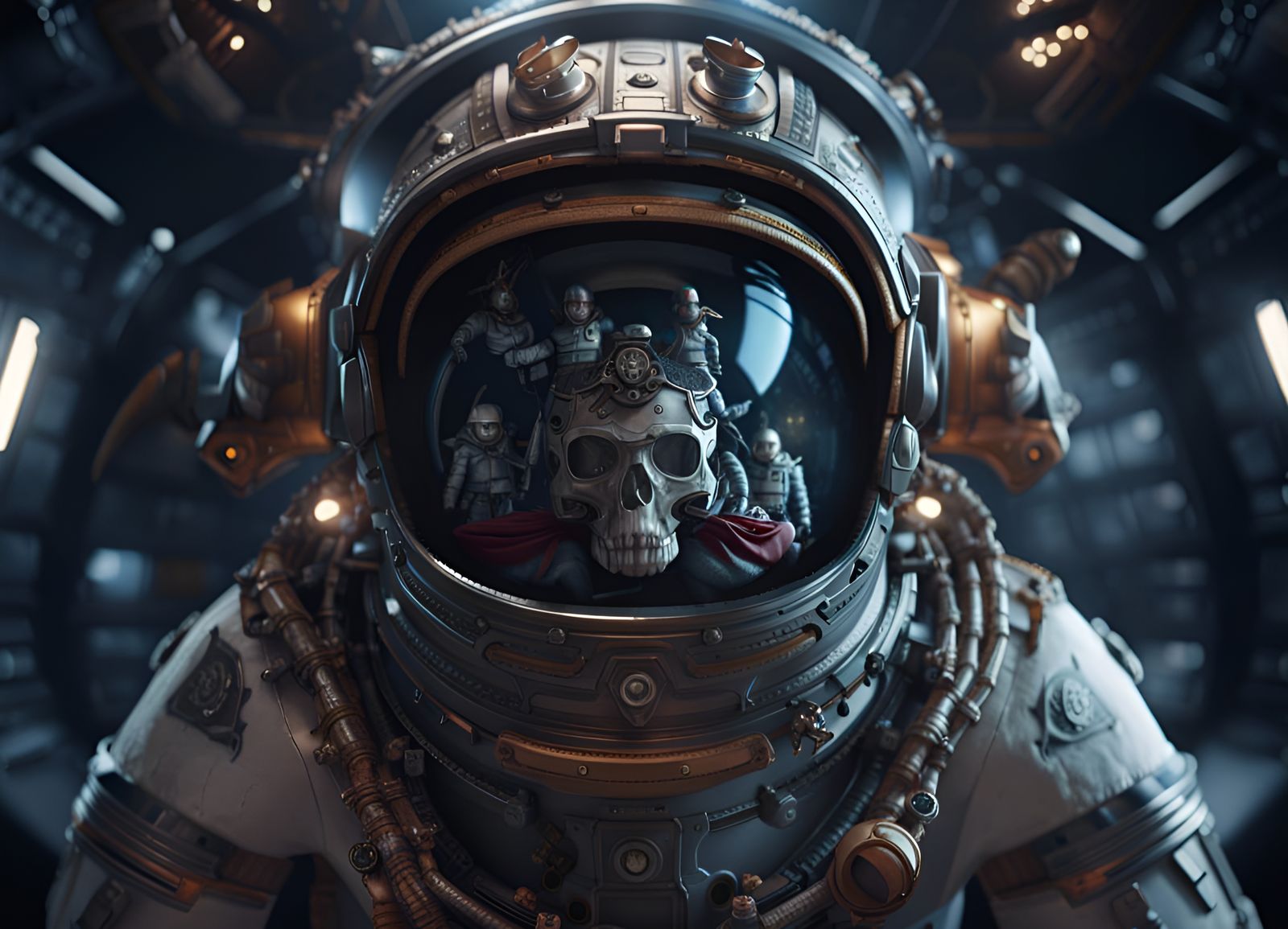 Pirate Astronauts in Hyperrealistic Detail