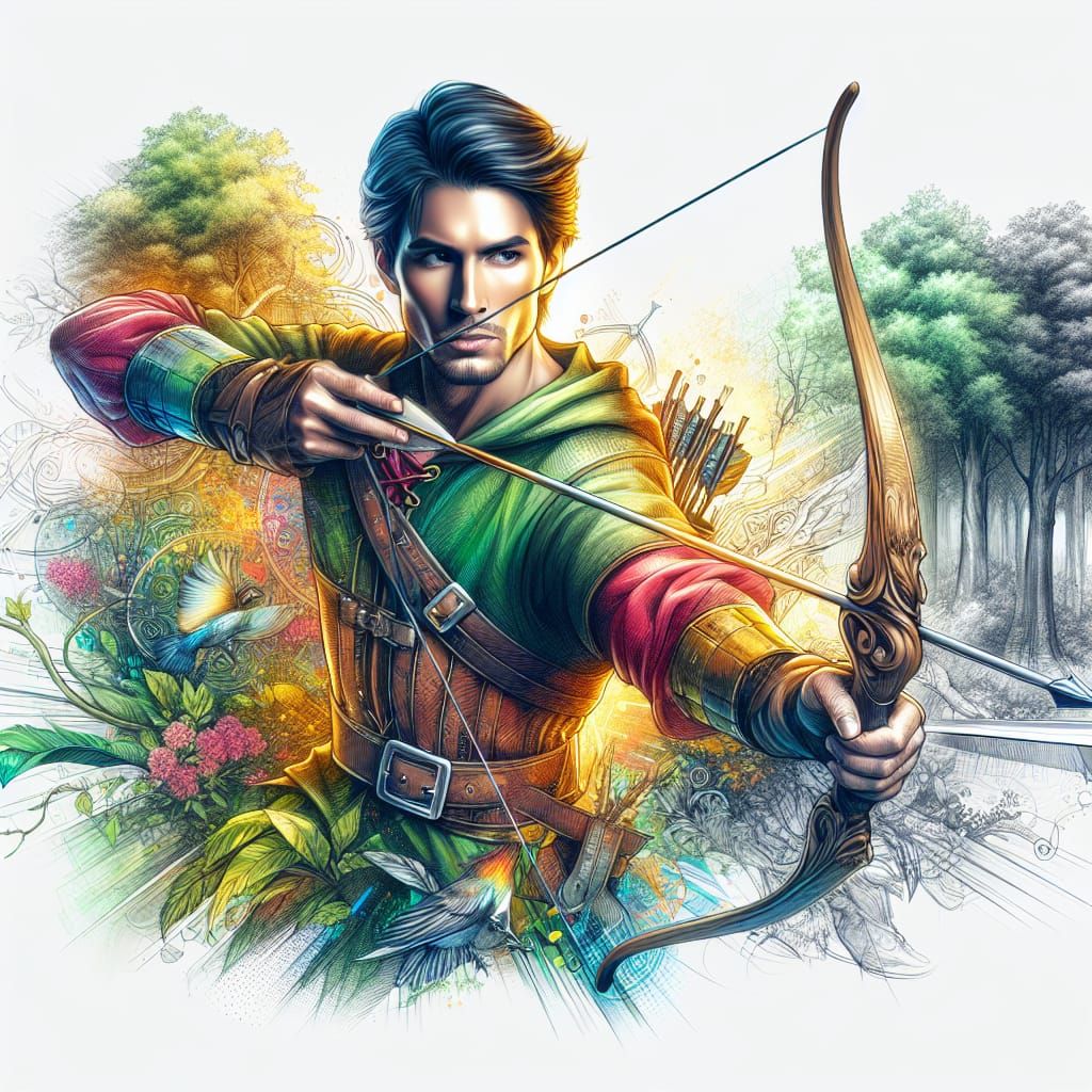Heroic Robin Hood Archery in Fantasy Forest