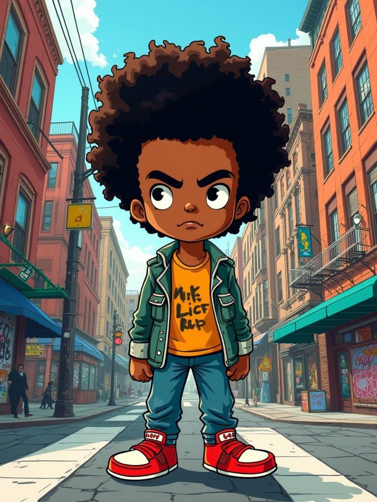 Huey Freeman Cartoon with Social Commentary