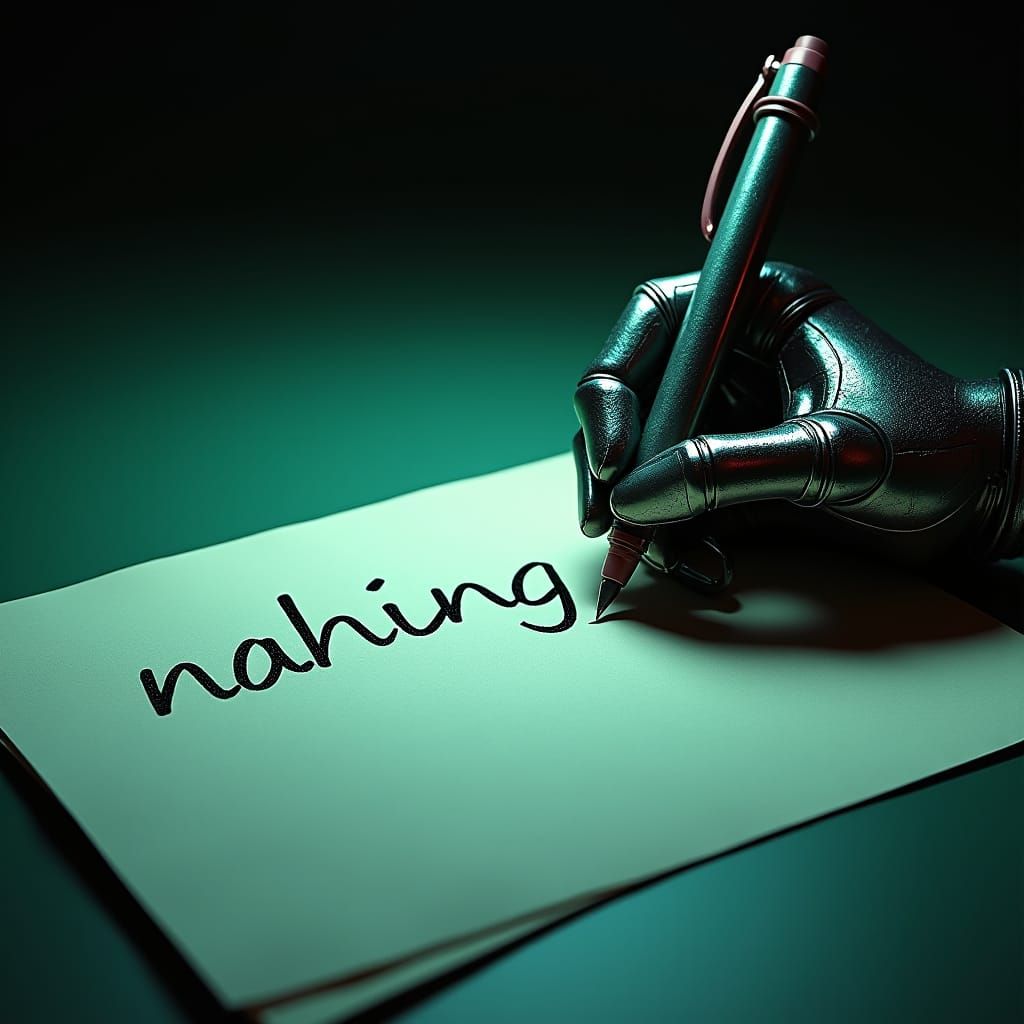 Robotic Hand Writes Naming in Futuristic Style