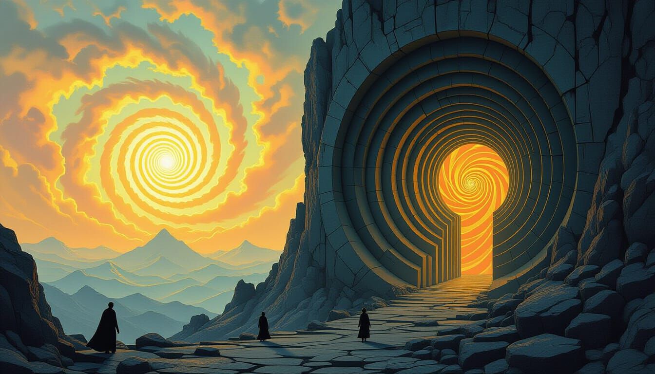 Monolith of Shadow: A Surreal Psychedelic Portal