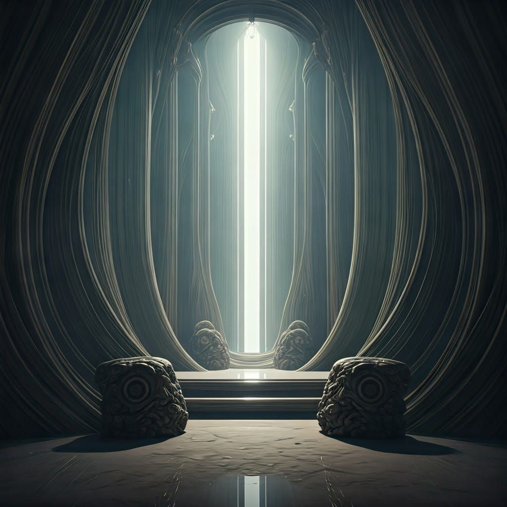 Ethereal 3D Environment with Luminescent Glow