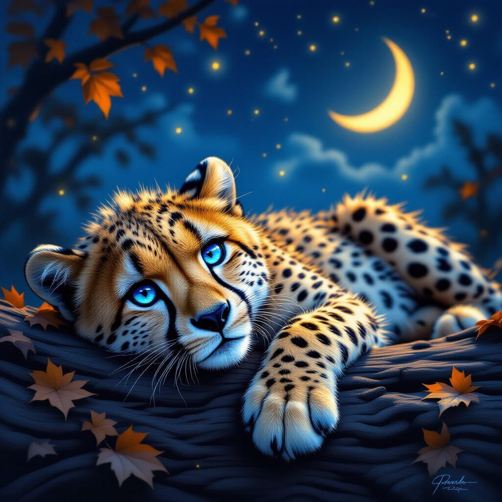 Cheetah in Ethereal Hyper-Realistic Digital Art