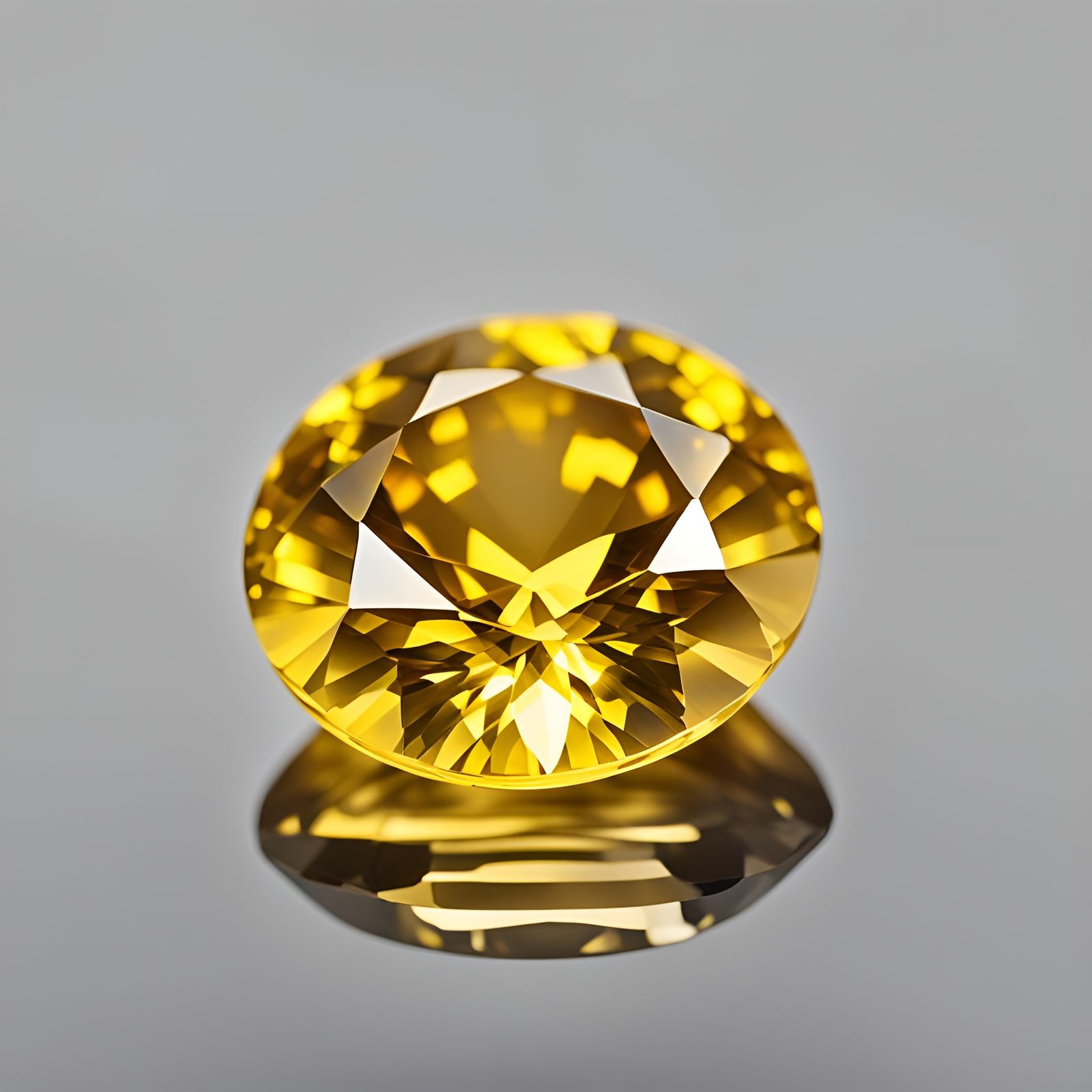 Yellow Zircon Gemstone Close-Up, Professional Photography