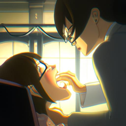 Dentist Examines Girl: Studio Ghibli Anime Illustration