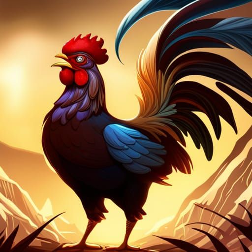 Rooster Digital Masterpiece in High Resolution