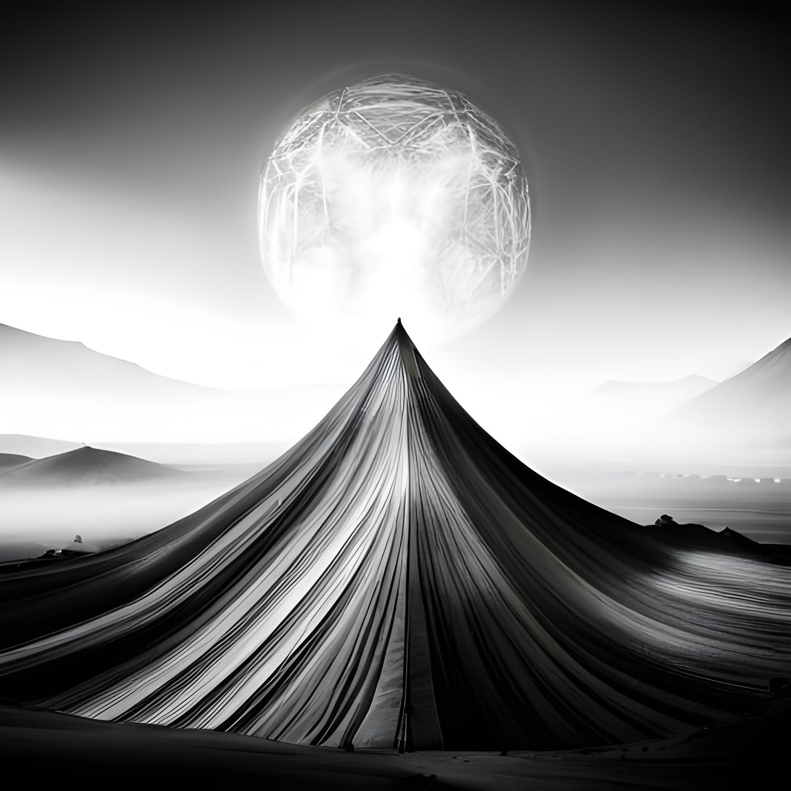 Gigantic Fractal Structure on Desolate Landscape