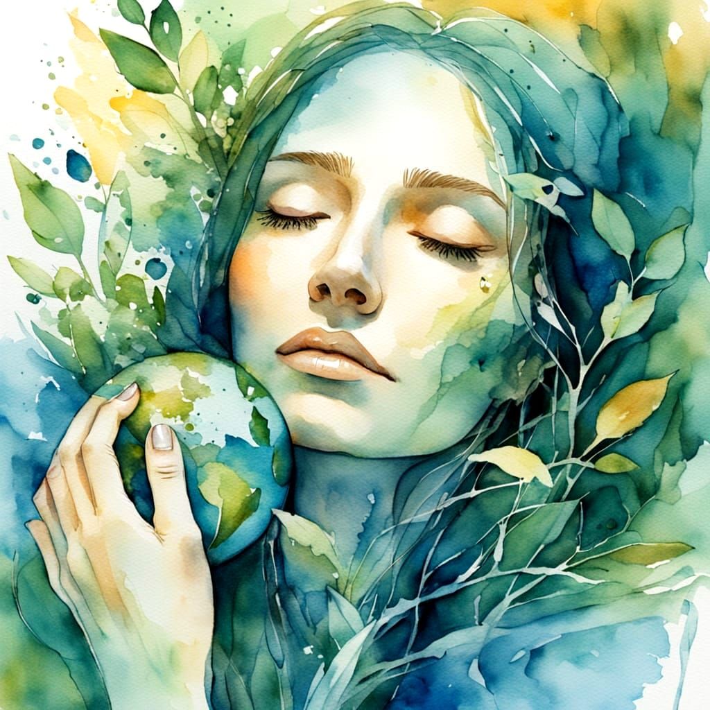 Mother Goddess Nurtures the Earth in Harmony