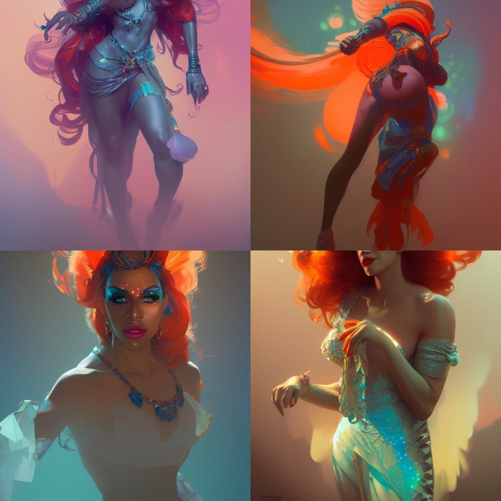 Hyperdetailed Drag Queen Concept Art in 8K Resolution